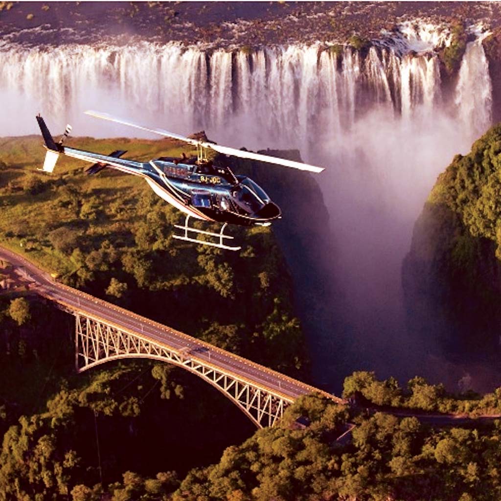 Helicopter rides in Victoria Falls